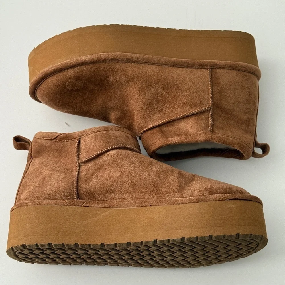 Madden Girl Embrace Platform Booties Tan
